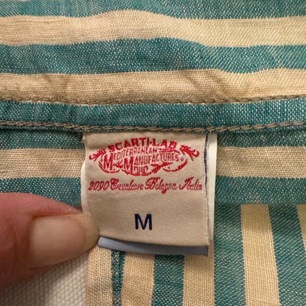 SCARTI LAB STRIPED LINEN SHIRT - Picture 8 of 8